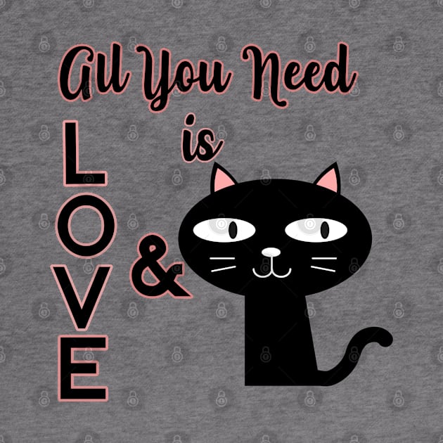 All You Need Is Love and a Cat by AdrianaHolmesArt